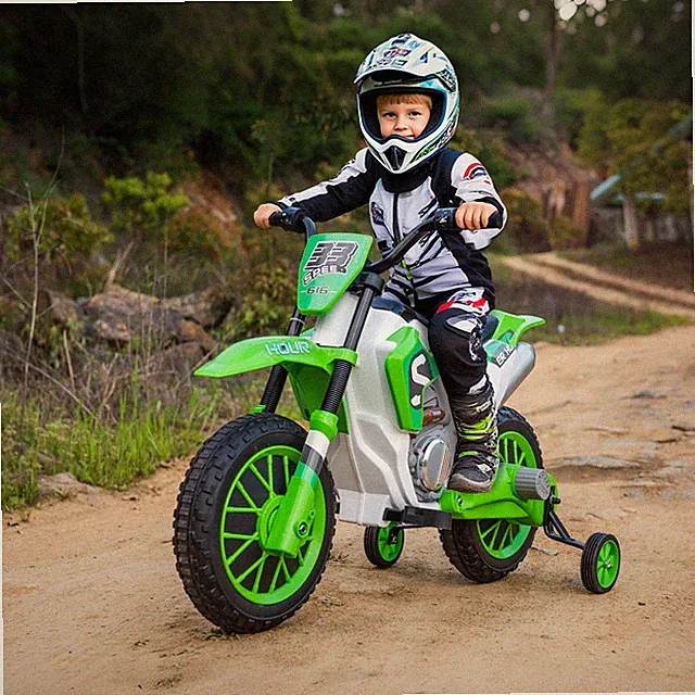 12V Kids Motorcycle Off Road Electric Motor Bike, Green