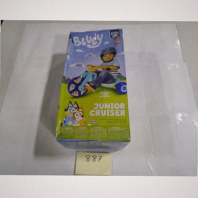 Bluey Junior Cruiser Fly Wheels Tricycle Toddler 10" Blue New Damaged Box