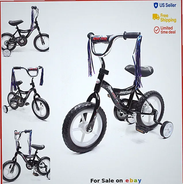 BMX Kids Bike 12 Inch EVA Wheels Training Balance Bike for Toddlers Boys Girls