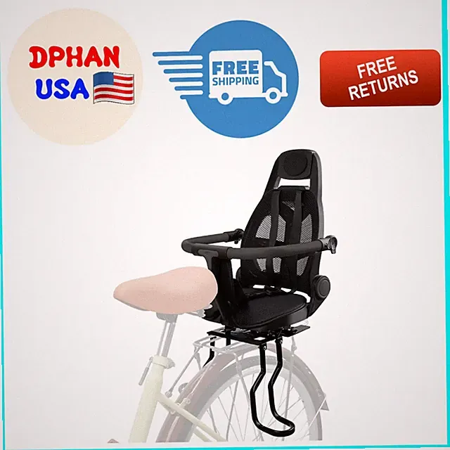 Comfortable & Safe 2-in-1 Rear Bike Seat for Toddlers - Fits Most Bicycle Frames