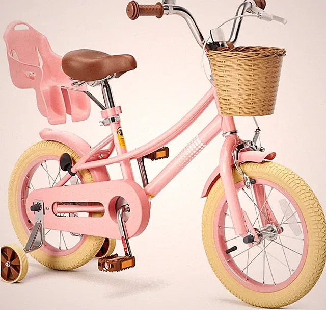 Glaf Girls Bike for 2-12 Years Old 14 Inch Toddler Kids Bike w/ Training Wheels