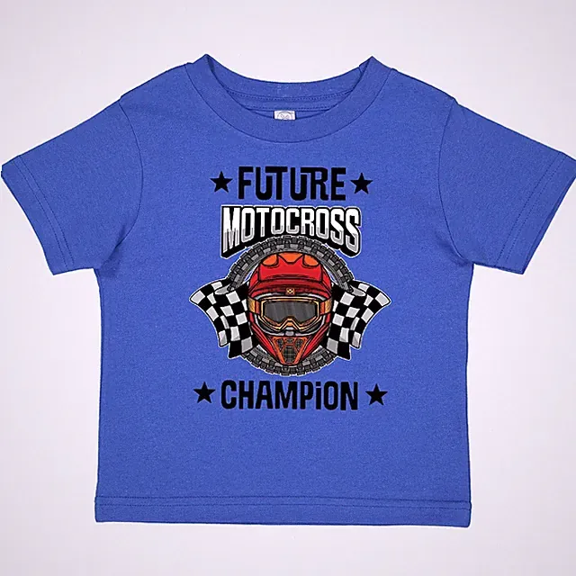 Inktastic Future Motocross Champion BMX Toddler T-Shirt Biking Race Rally Flags