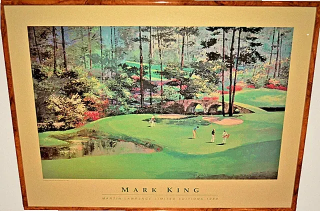 MARK KING Martin Lawrence Limited Edition Sport Golf Course Landscape Lithograph