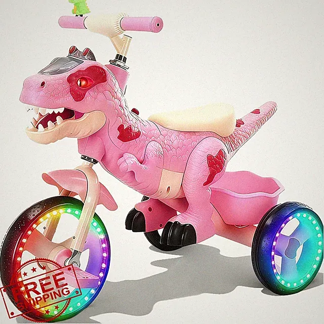 NMM Dinosaur Tricycle Pink Toddler 3-5 Years