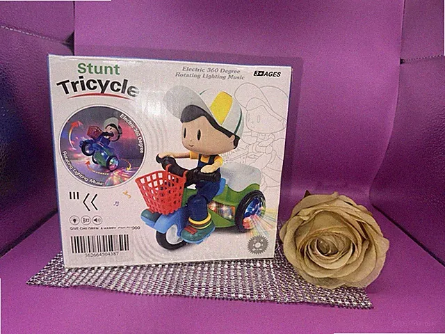 Tipmant Baby Toddler Electric Tricycle Toy Cartoon Motorcycle Vehicle Stunt New!