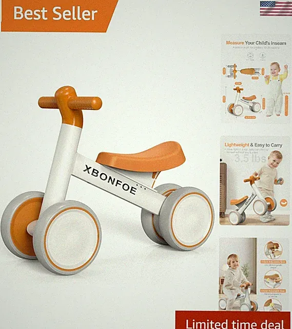 Toddler Balance Bike for 1 Old - Safe & Adjustable for Young Riders