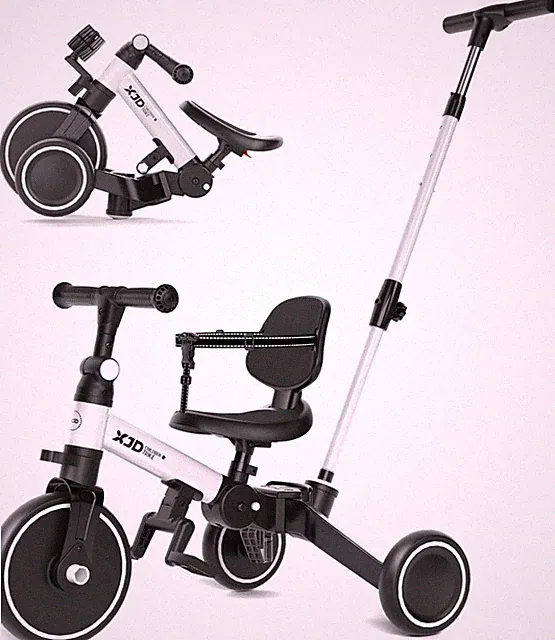 Toddler Bike, 6 in 1 Folding Toddler Tricycle for 1-4 Year Old with Parental Con