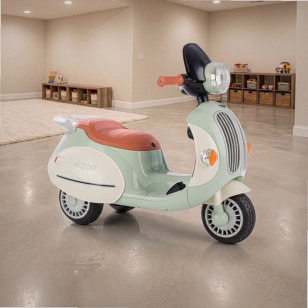 Toddler Motorcycle 3 Wheel Electric Scooter for Kids with LED Lights