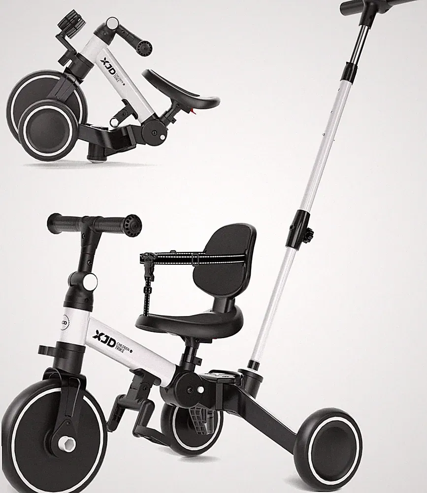 XJD Toddler Bike, 6 in 1 Folding Toddler Tricycle for 1-4 Year Old with Parental